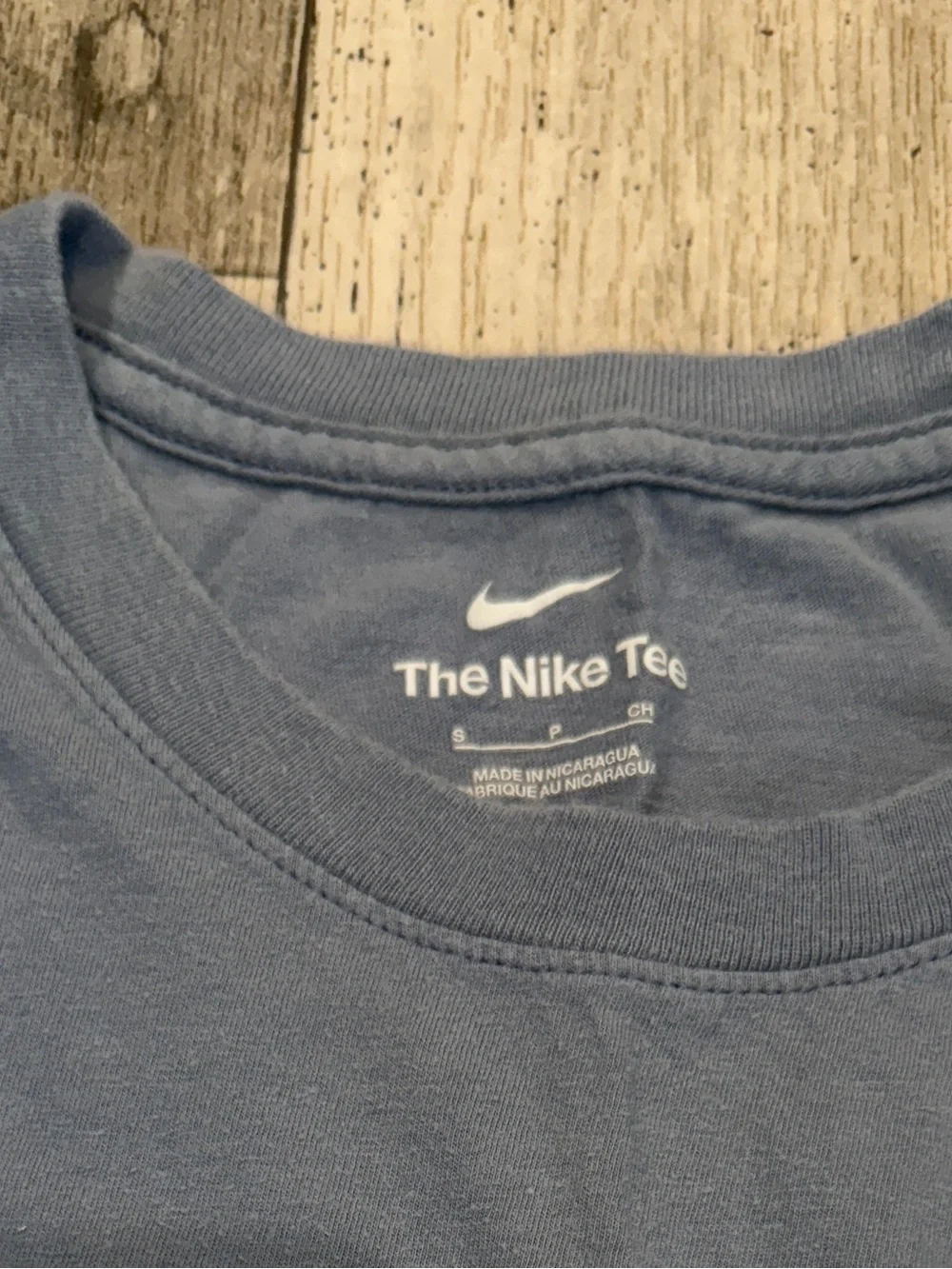 Nike Men's Slate Blue T-Shirt with White Swoosh Logo